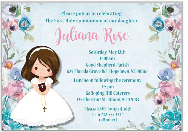 Electronic Invitations For Girls Communion