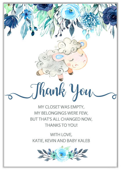 thank you baby shower wording from baby