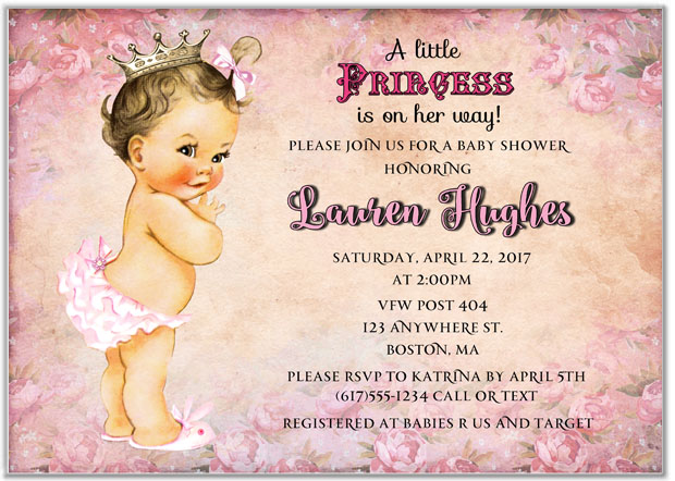 Princess Baby Shower Invitation Princess Baby Shower Invitations